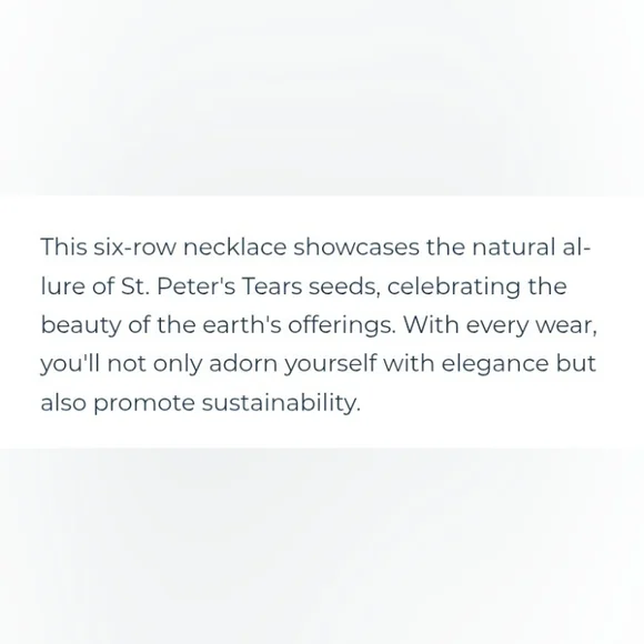 St. Peter's Tears Seed Necklace - Picture 4 of 7